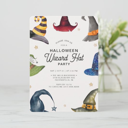 Invitation Soirée Casquette de l'Assistant d'Halloween modern (Debout devant)