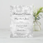 Invitation Soirée Champagne Bokeh Dîner de répétition élégant (Debout devant)