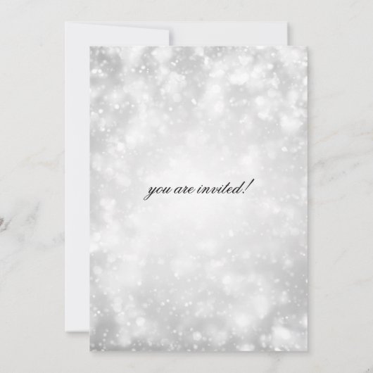 Invitation Soirée Champagne Bokeh Dîner de répétition élégant (Dos)