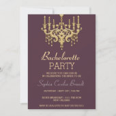 Invitation Soirée Chandelier Gold (Devant)