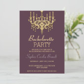 Invitation Soirée Chandelier Gold (Debout devant)