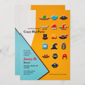 Invitation Soirée Chapeau Fou (Devant / Derrière)