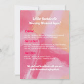 Invitation soirée chic Las Vegas rose bachelorette week-end (Dos)