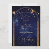 Invitation Soirée Ciel Céleste Mariage élégant (Devant)