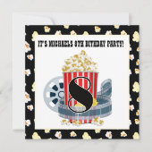 Invitation soirée ciné 8e anniversaire (Devant)