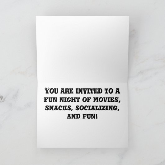 Invitation Soirée cinéma ! (Intérieur)