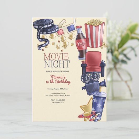 Invitation Soirée cinéma (Debout devant)