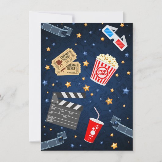 Invitation Soirée cinéma Anniversaire (Dos)