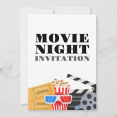 Invitation Soirée cinéma Anniversaire fête du cinéma (Dos)