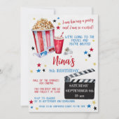 Invitation Soirée cinéma Anniversaire Invitation, Cinéma (Devant)