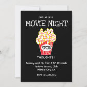 Invitation Soirée cinéma au pop-corn (Devant)
