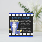 Invitation Soirée cinéma avec la bande de maïs éclaté et de (Debout devant)