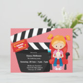 Invitation Soirée cinéma * choisir la couleur arrière - plan (Debout devant)