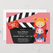 Invitation Soirée cinéma * choisir la couleur arrière - plan (Devant / Derrière)