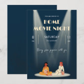 Invitation Soirée cinéma cool Flyer sombre (Devant / Derrière)
