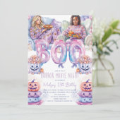 Invitation Soirée cinéma d'horreur Halloween Fête de bois (Debout devant)