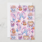 Invitation Soirée cinéma d'horreur Halloween Fête de bois (Dos)