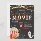 Invitation Soirée cinéma éffrayante d'Halloween (Devant)