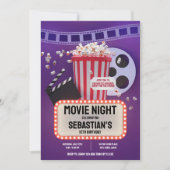 Invitation Soirée cinéma Enfants Fête d'anniversaire (Devant)