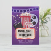 Invitation Soirée cinéma Enfants Fête d'anniversaire (Debout devant)