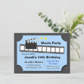 Invitation Soirée cinéma, fête d'anniversaire (Debout devant)