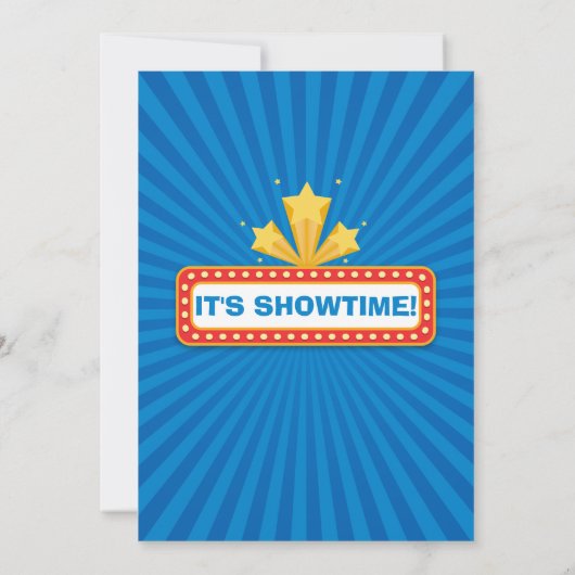 Invitation Soirée Cinéma Fête d'anniversaire Hollywood (Dos)