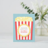 Invitation Soirée Cinéma Pop Corn Anniversaire (Debout devant)