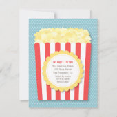 Invitation Soirée Cinéma Pop Corn Anniversaire (Dos)