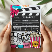 Invitation Soirée Cinéma pour l'anniversaire des filles