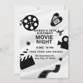Invitation "Soirée cinéma pour les 16 ans sucrés (Devant)