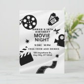 Invitation "Soirée cinéma pour un Sweet 16" (Debout devant)