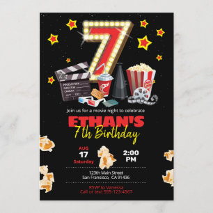 Invitation Soirée cinéma, théâtre - 7e anniversaire Invitatio