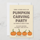 Invitation Soirée citrouille (Devant)