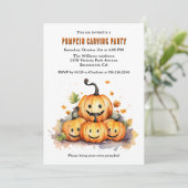 Invitation Soirée Citrouille de la caravane d'Halloween (Debout devant)