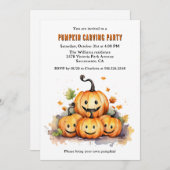 Invitation Soirée Citrouille de la caravane d'Halloween (Devant / Derrière)