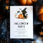 Invitation Soirée Citrouille Halloween Cat Ghost