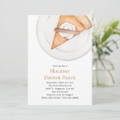 Invitation Soirée Citrouille moderne à tarte  (Debout devant)