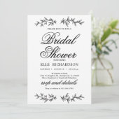 Invitation Soirée classique à la floraison élégante (Debout devant)