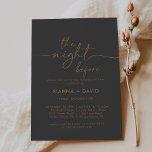 Invitation Soirée Classique D'Or Avant Le Dîner De Répétition<br><div class="desc">Cette soirée dorée avant le dîner de répétition est parfaite pour un événement moderne. Le design sobre et élégant présente une typographie de script classique et sophistiquée en or.</div>