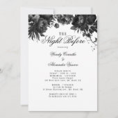 Invitation Soirée Classique Gothique Blanche Avant Le Dîner D (Devant)