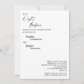 Invitation Soirée Classique Moderne Avant Le Dîner De Répétit (Devant)