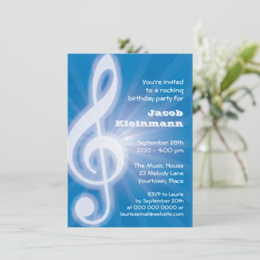 Invitation Soirée Clé Treble (Debout devant)