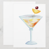 Invitation soirée cocktail (Devant / Derrière)