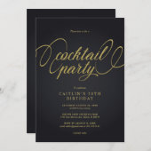 Invitation Soirée Cocktail (Devant / Derrière)