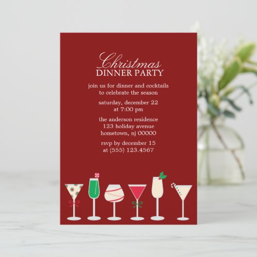 Invitation Soirée Cocktail de Noël (Debout devant)