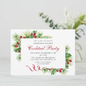 Invitation Soirée Cocktail de Noël élégant (Debout devant)