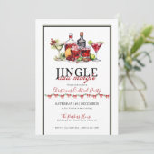 Invitation Soirée cocktail de Noël pour trinquer et faire con (Debout devant)
