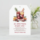 Invitation Soirée Cocktail de Noël Rouge Bourgogne (Debout devant)