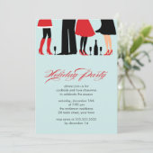 Invitation Soirée Cocktail de Vacances (Debout devant)