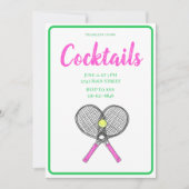 Invitation Soirée Cocktail des Raquettes de Tennis Rose Prépa (Devant)
